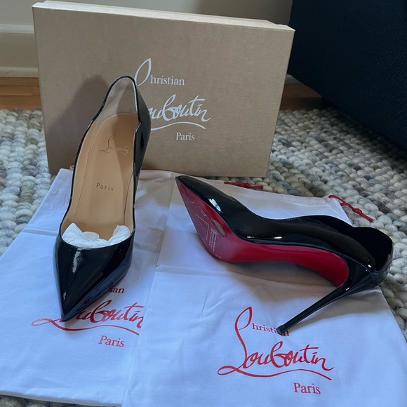 Christian Louboutin Black Hot Chick 100 Patent leather pumps - Picture 8 of 11